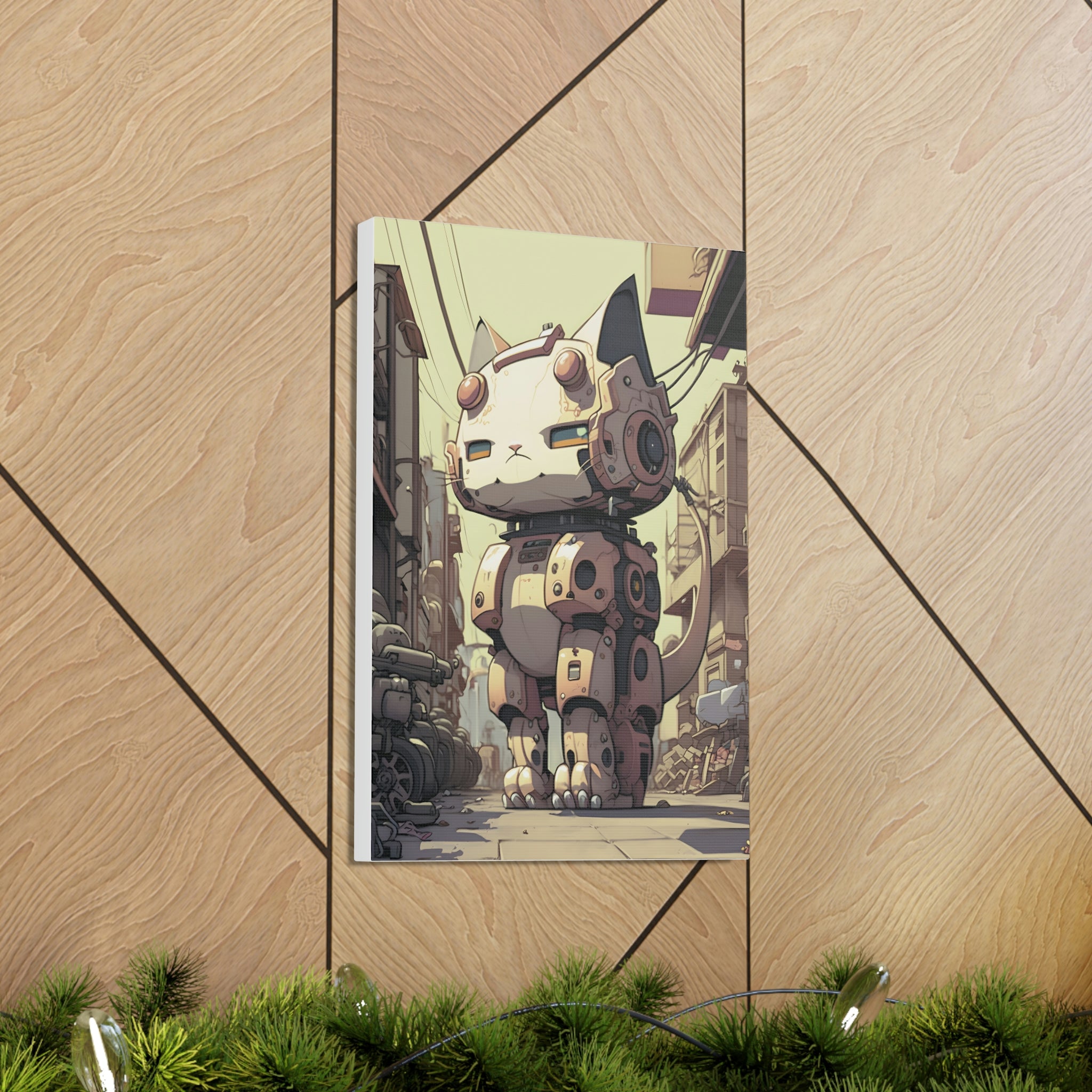 Robo Kitty Canvas Print