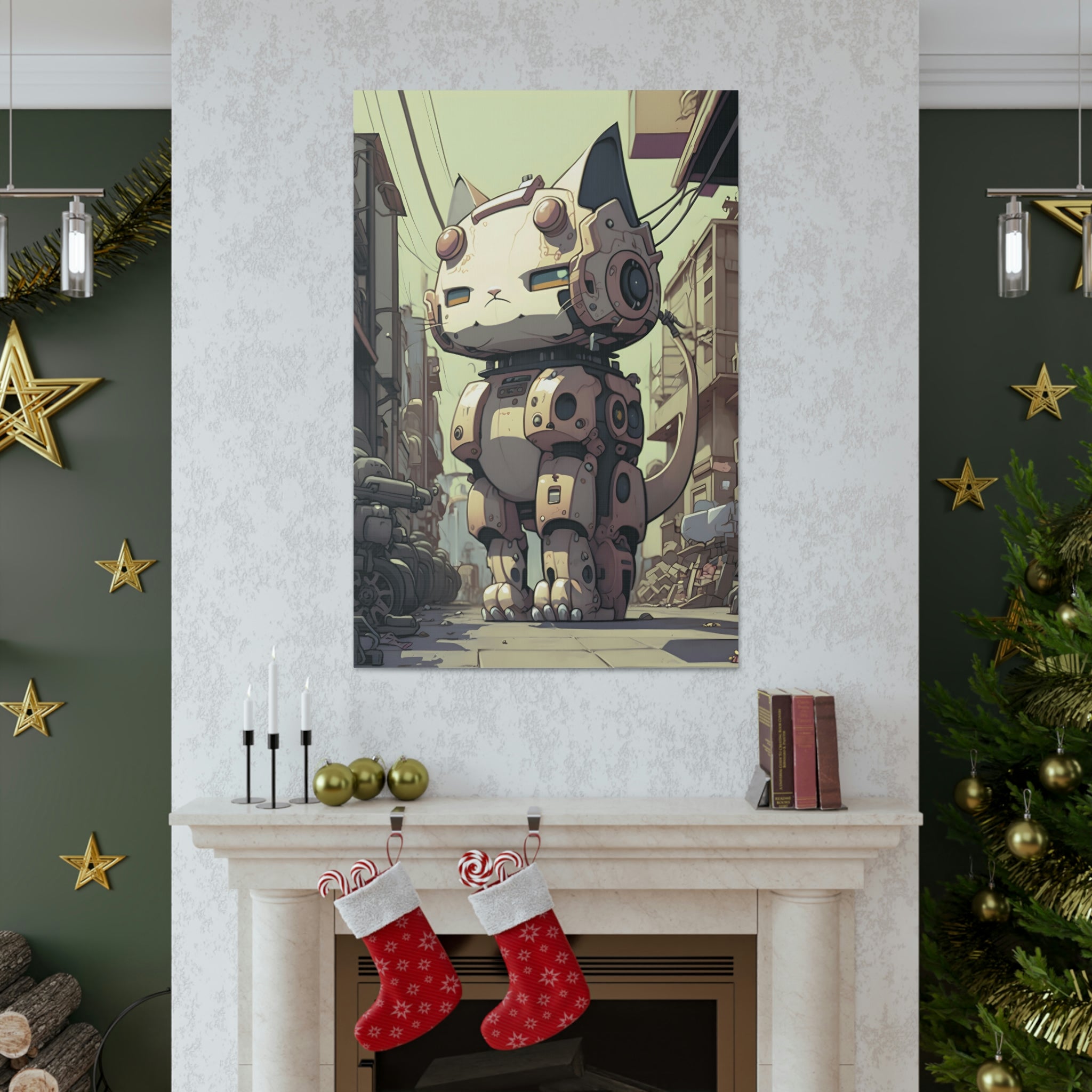 Robo Kitty Canvas Print