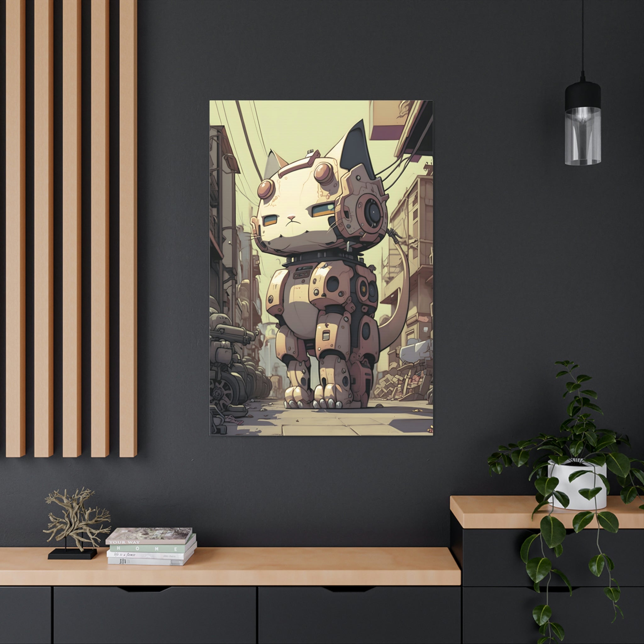 Robo Kitty Canvas Print