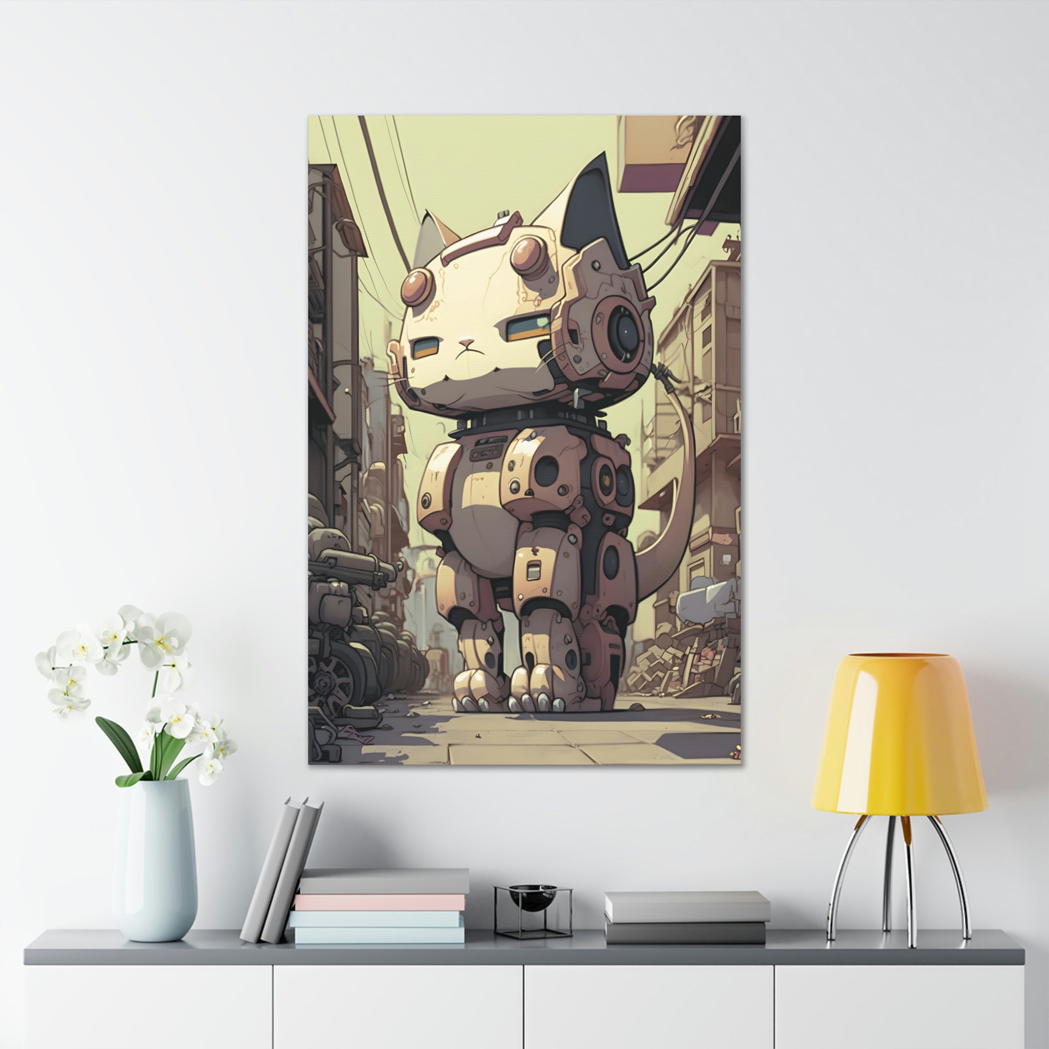 Robo Kitty Canvas Print