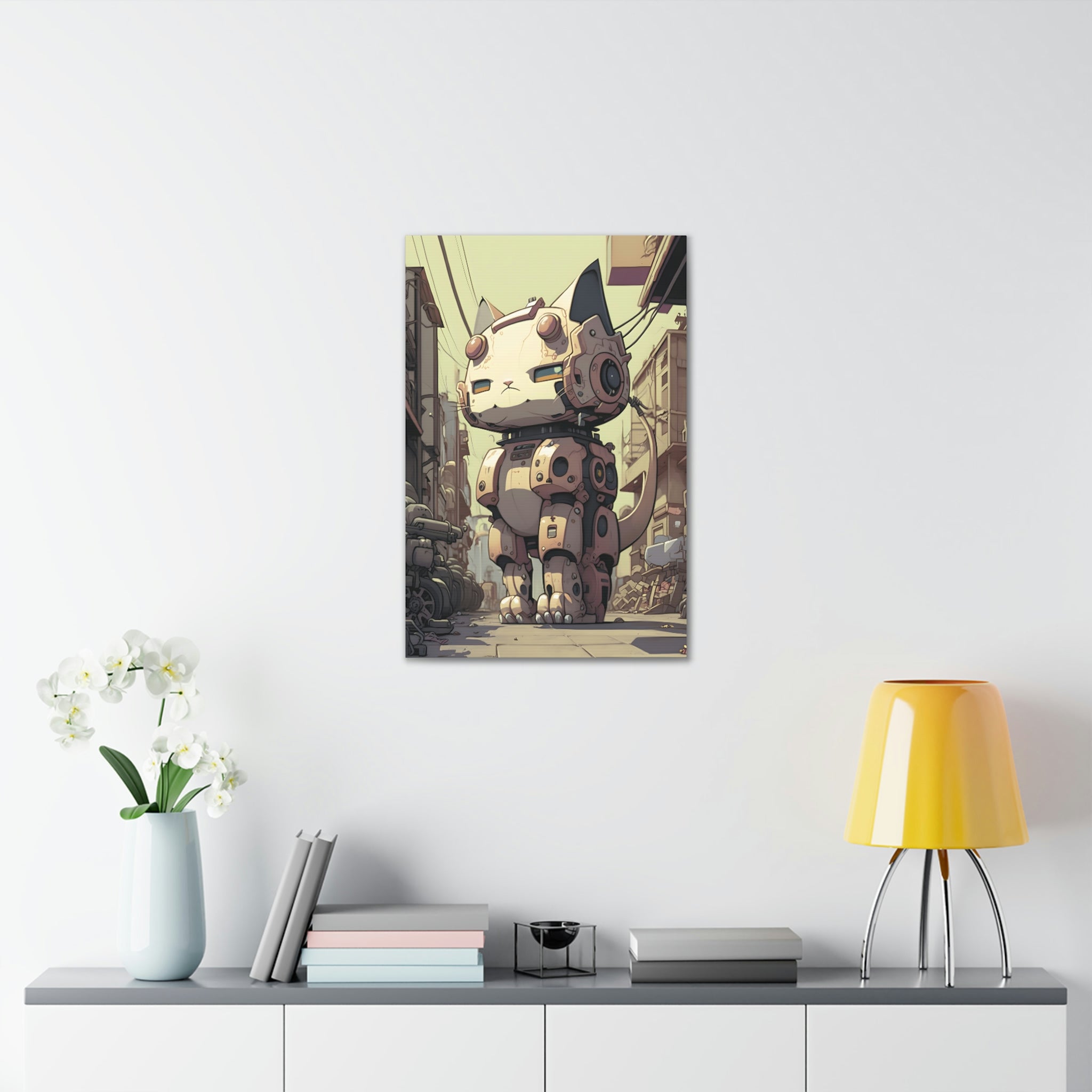 Robo Kitty Canvas Print