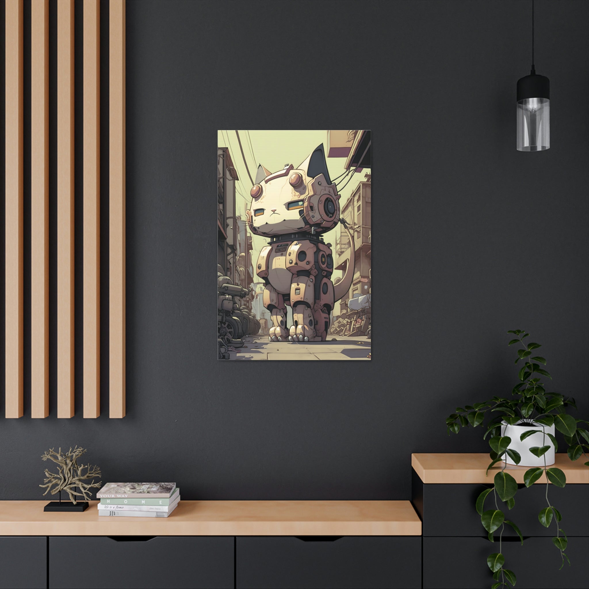 Robo Kitty Canvas Print