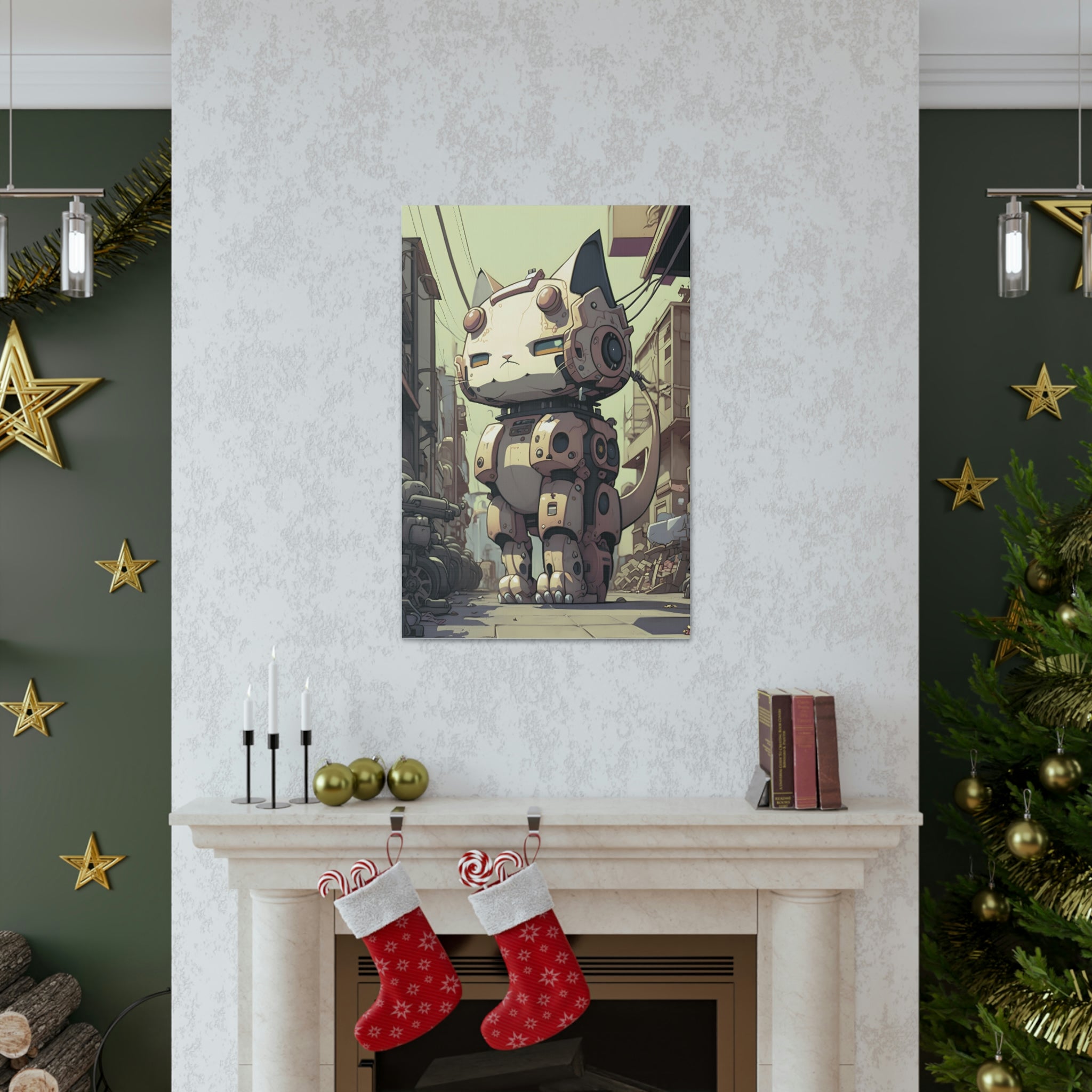 Robo Kitty Canvas Print